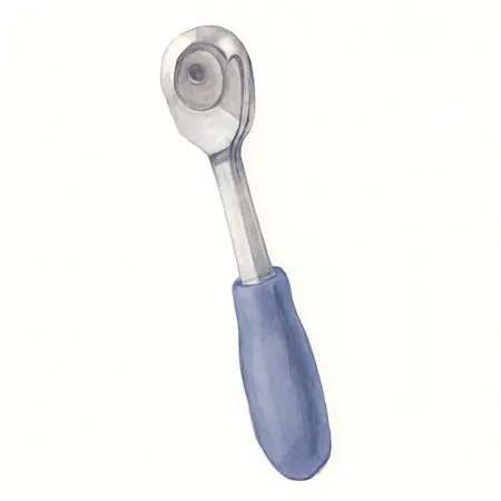Water color illustrative image of a generic 3/8 in. Drive Professional Swivel Head Ratchet with Comfort Grip