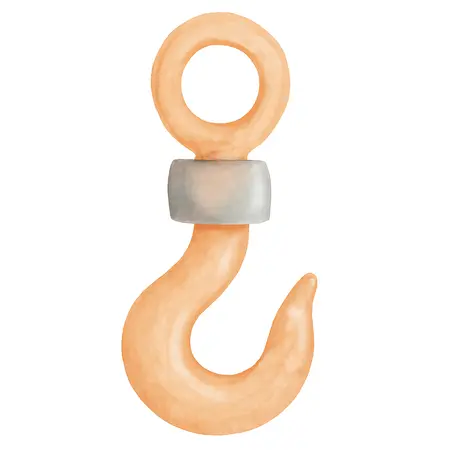 Water color illustrative image of a generic 3/8 in. Jaw & Eye Swivel