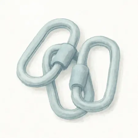 Water color illustrative image of a generic 3/8 in. Quick Links, 3 Pc.