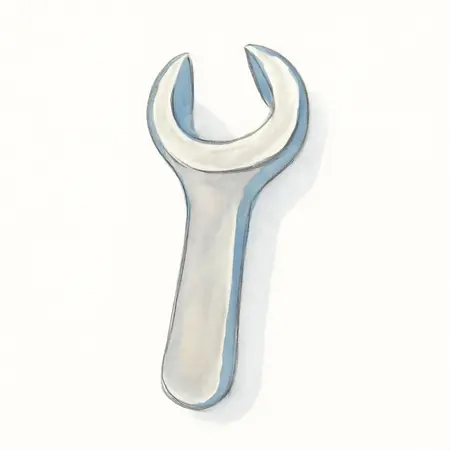 Water color illustrative image of a generic 3/8 in. SAE Crowfoot Flare Nut Wrench Set, 7 Piece