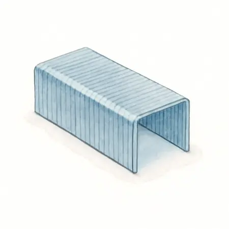 Water color illustrative image of a generic 3/8 in. Staples, 1000 Pk.