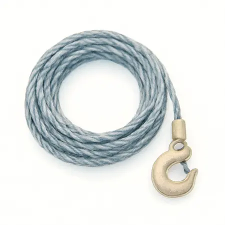 Water color illustrative image of a generic 3/8 in. x 65 ft. Replacement Winch Cable with Hook