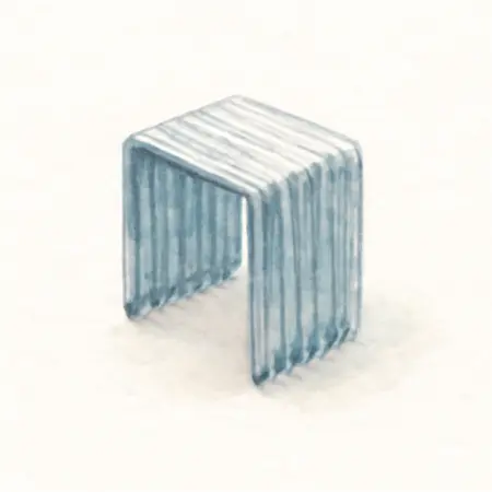 Water color illustrative image of a generic 3/8 in. x 7/16 in. Crown 20 GA Galvanized Staples, 5,040 Pc.