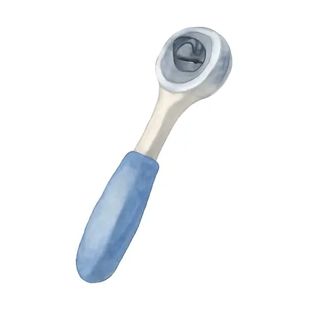 Water color illustrative image of a generic 3/8 in. Drive Low-Profile Sealed-Head Ratchet