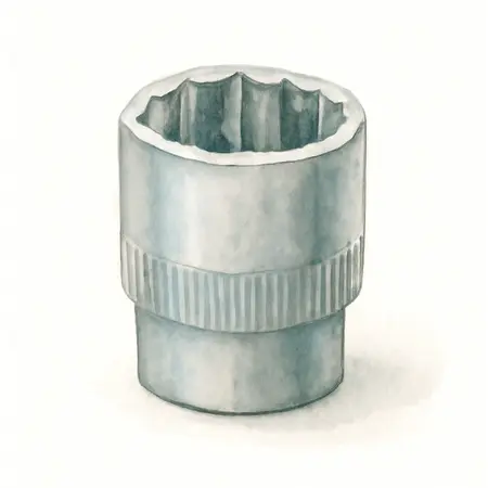 Water color illustrative image of a generic 3/8 in. Drive Metric Bolt Extractor Socket Set, 9-Piece