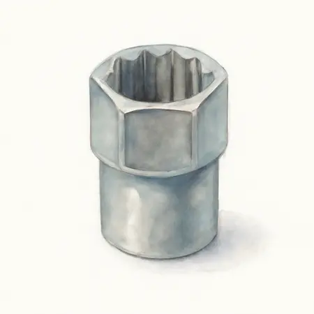 Water color illustrative image of a generic 3/8 in. Drive SAE Bolt Extractor Socket Set, 9-Piece