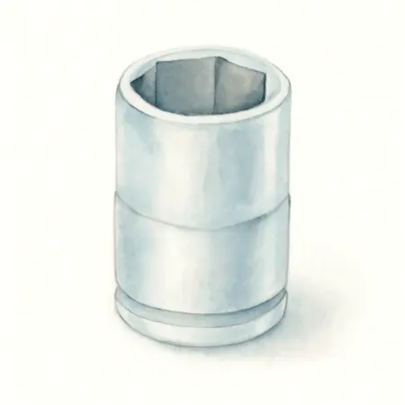 Water color illustrative image of a generic 3/8 in.  Drive SAE Professional Shallow Socket Set, 12 Pc.