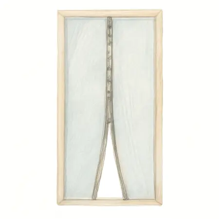 Water color illustrative image of a generic 38 in. x 82 in.  Magnetic Screen Door