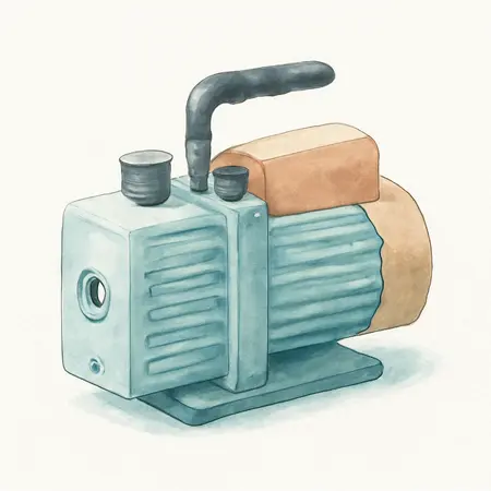 Water color illustrative image of a generic 3 CFM Two Stage Vacuum Pump