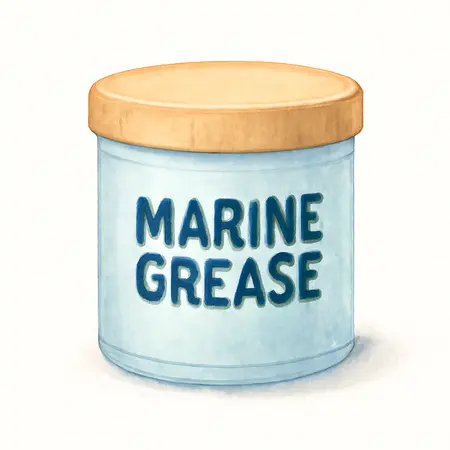 Water color illustrative image of a generic 3 Oz Marine Grease, 3 Pack