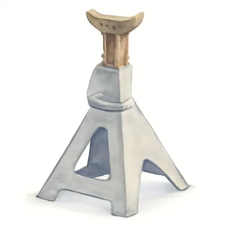 Water color illustrative image of a generic PITTSBURGH 3 Ton Aluminum Jack Stands