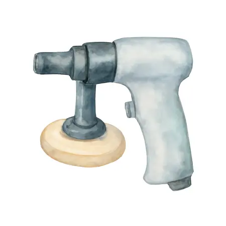 Water color illustrative image of a generic 3 in. Air Polisher Kit