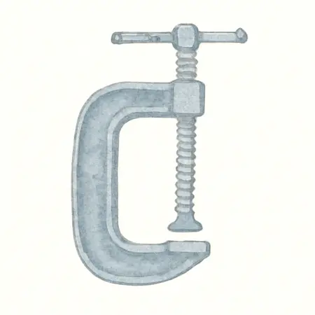 Water color illustrative image of a generic 3 in. C-Clamp