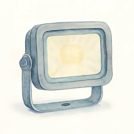 Water color illustrative image of a generic 3 in. LED Flood Light