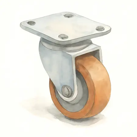 Water color illustrative image of a generic 3 in. Polyurethane Light Duty Swivel Caster