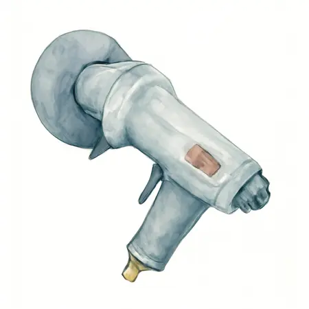 Water color illustrative image of a generic 3 in. Professional High-Speed Reversible Air Cut-Off Tool