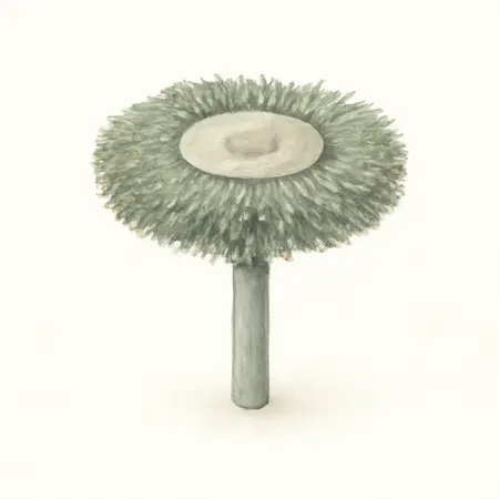 Water color illustrative image of a generic 3 in. Shaft Mounted Polycarbide Abrasive Wheel