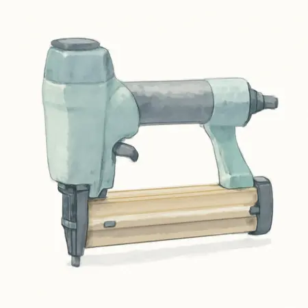 Water color illustrative image of a generic 3-in-1 Brad/Finish Nailer and Crown Stapler
