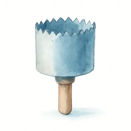 Water color illustrative image of a generic 3 in. Multi-Material Carbide Hole Saw