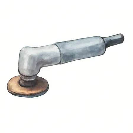 Water color illustrative image of a generic 3 in. Professional Right Angle Disc Sander