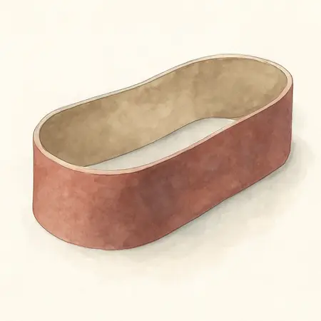 Water color illustrative image of a generic 3 in. x 21 in., 36 Grit Sanding Belts with Zirconia Alumina Grain, 3-Pack