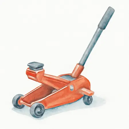 Water color illustrative image of a generic 3 ton Rapid Pump® Floor Jack