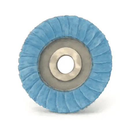 Water color illustrative image of a generic 4-1/2 in. x 7/8 in. 60-Grit Type 27 Flap Disc with Fiberglass Backing and Zirconia Grain