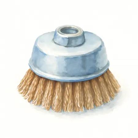 Water color illustrative image of a generic 4-1/2 in. Crimped Beveled Wire Brush