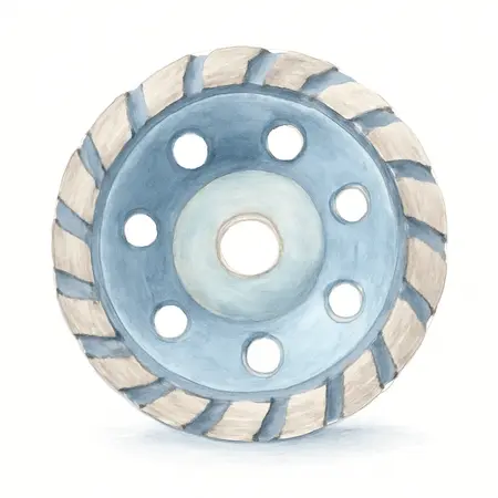 Water color illustrative image of a generic 4-1/2 in. Diamond Turbo Cup Wheel