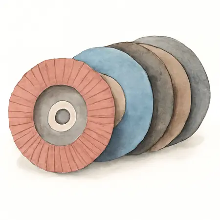 Water color illustrative image of a generic 4-1/2 in. Metal Grinding/Cut off/Flap Wheel Assorted Set, 10 Piece