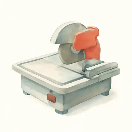 Water color illustrative image of a generic 4-1/2 in. Portable Wet Cut Tile Saw