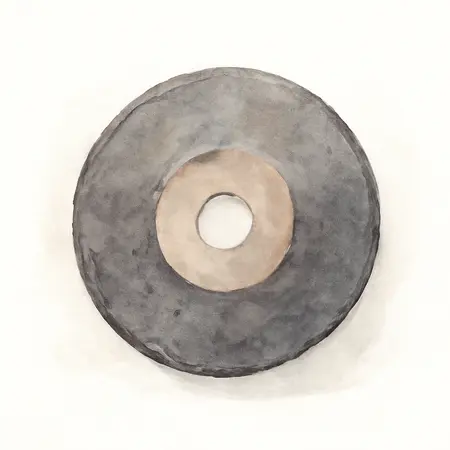 Water color illustrative image of a generic 4-1/2 in. x 1/8 in. x 5/8 in. Depressed Center Metal Cutoff Wheel