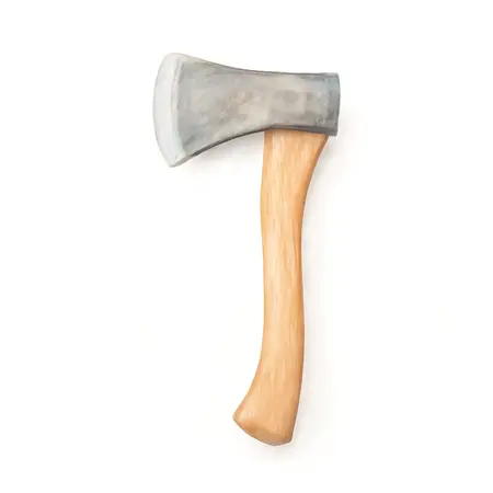 Water color illustrative image of a generic 4-1/2 lb. Hickory Axe