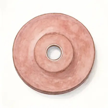 Water color illustrative image of a generic 4-1/4 in. Aluminum Oxide Grinding Disc for Chain Saw Sharpener