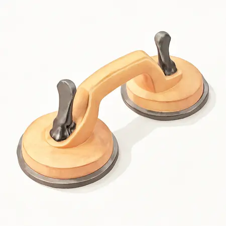 Water color illustrative image of a generic 4-2/3 in. Dual Suction Cup Lifter - 125 lb.