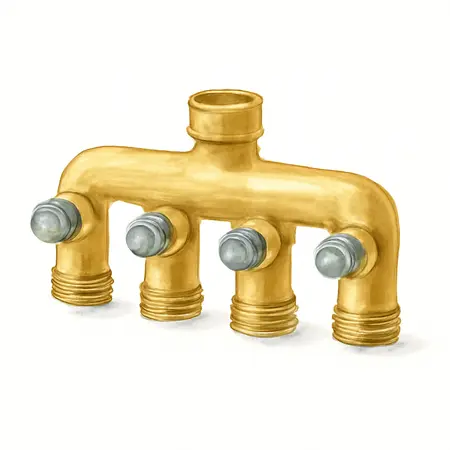 Water color illustrative image of a generic 4-in-1 Solid Brass Faucet Expander