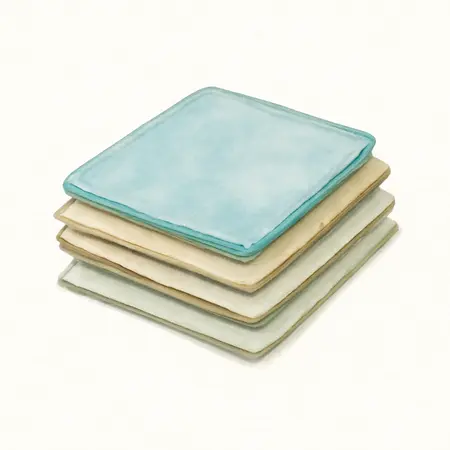 Water color illustrative image of a generic 4.5 in. x 5.25 in.  Welding Lens Covers, 6 Pc.