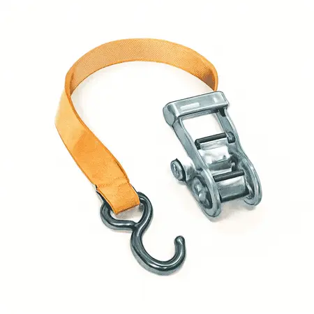 Water color illustrative image of a generic 400/500 lb. Capacity Cam Buckle And Ratcheting Tie Down Assortment, 4 Pack