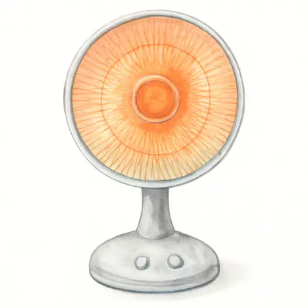 Water color illustrative image of a generic 400/900 Watt Oscillating Parabolic Heater