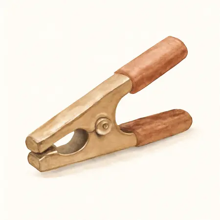 Water color illustrative image of a generic 400 Amp Welding Ground Clamp