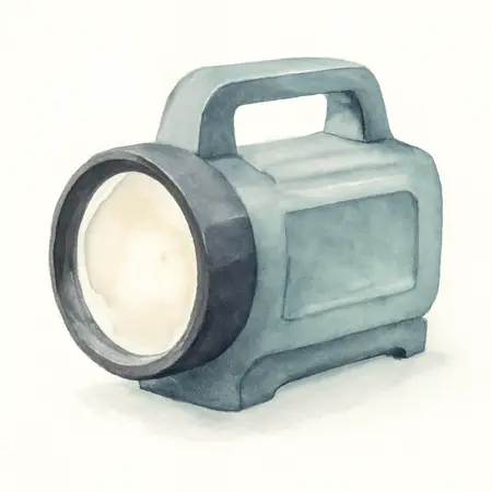Water color illustrative image of a generic 400 Lumen Rechargeable Waterproof LED Spotlight