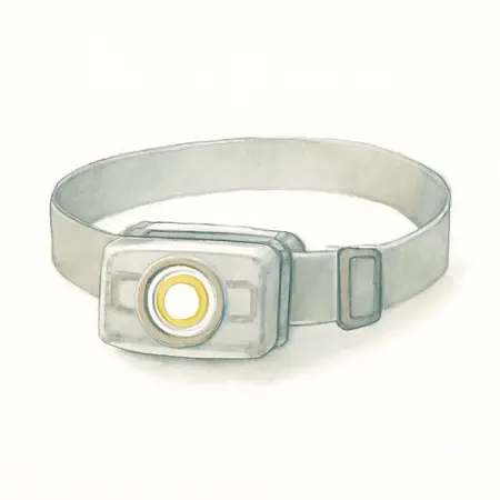 Water color illustrative image of a generic 400 Lumens LED Spot/Flood Headlamp