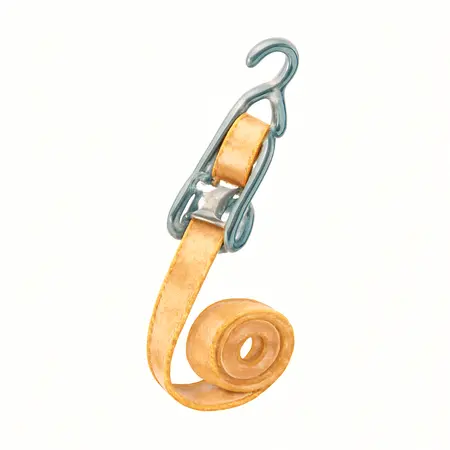 Water color illustrative image of a generic 400 lb. Capacity 1 in. x 15 ft. Ratcheting Tie Downs, 4 Pack