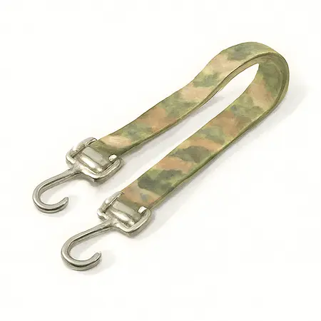 Water color illustrative image of a generic 400 lb. Capacity 6 ft. x 1 in. Camouflage Cam Buckle Tie Downs, 4 Pk.