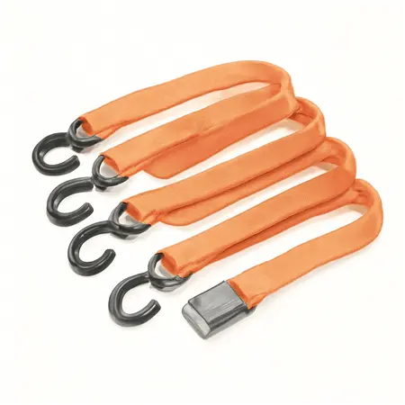Water color illustrative image of a generic 400 lb. Capacity 6 ft. x 1 in. Cam Buckle Tie Downs, 4 Pack