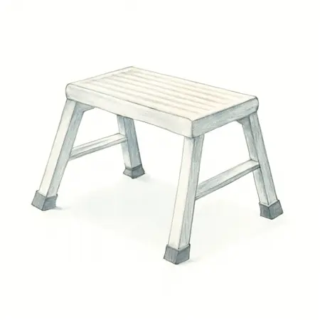 Water color illustrative image of a generic 40 In. Lightweight Aluminum Work Platform