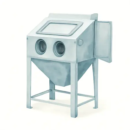 Water color illustrative image of a generic 40 Lb. Capacity Floor Blast Cabinet