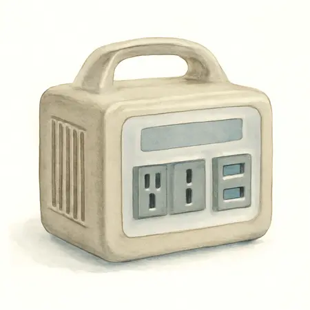 Water color illustrative image of a generic 40V and 80V, 300 Watt Battery-Powered Inverter - Tool Only