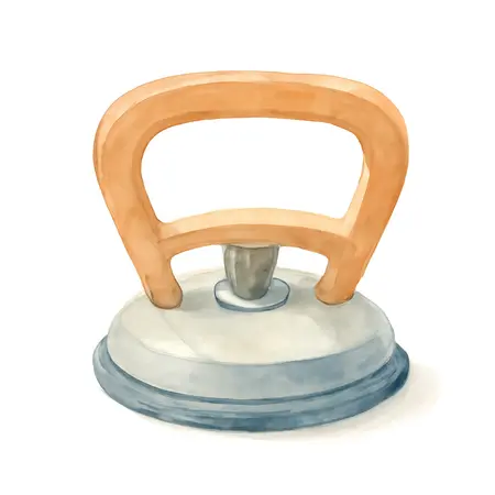 Water color illustrative image of a generic 4-1/2 in., 80 lb. Suction Cup Lifter