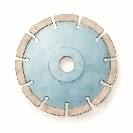 Water color illustrative image of a generic 4-1/2 in. Segmented Rim Wet or Dry Cut Diamond Blade